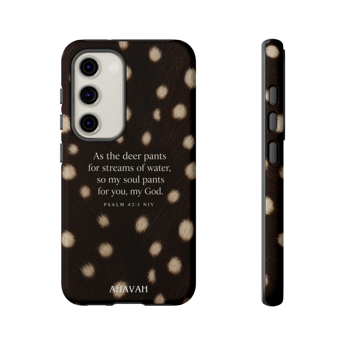 Psalm 42:1 Midnight Fawn Print Phone Case | As the Deer Pants