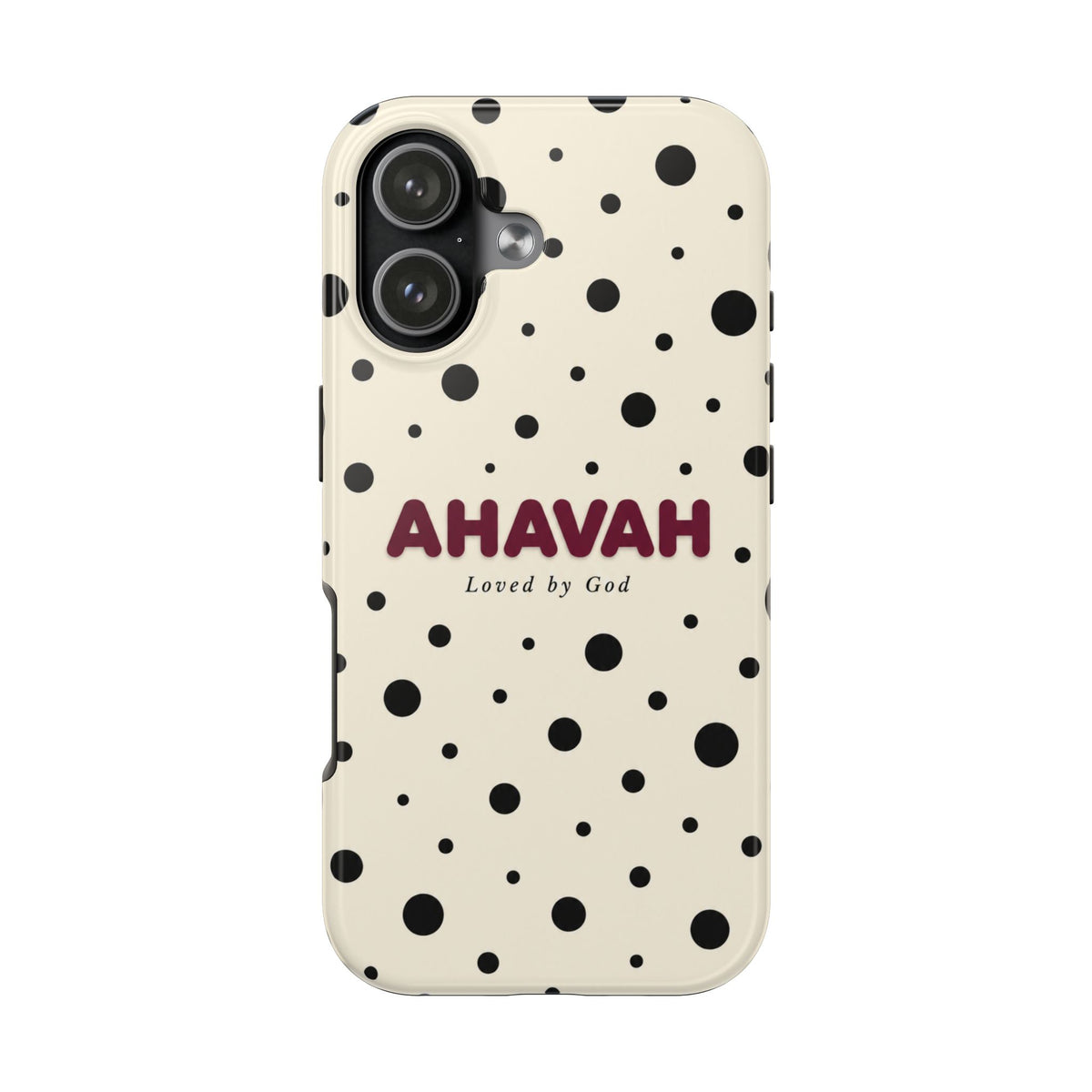 Ahavah Ivory Polka Dots Phone Case