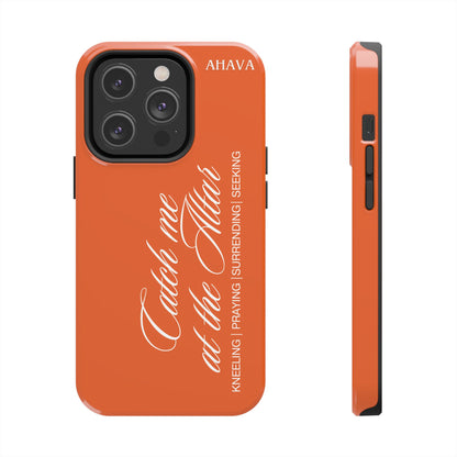 "Catch Me at the Altar" Orange Phone Case