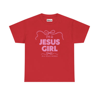 Jesus girl in a Jesus World Shirt