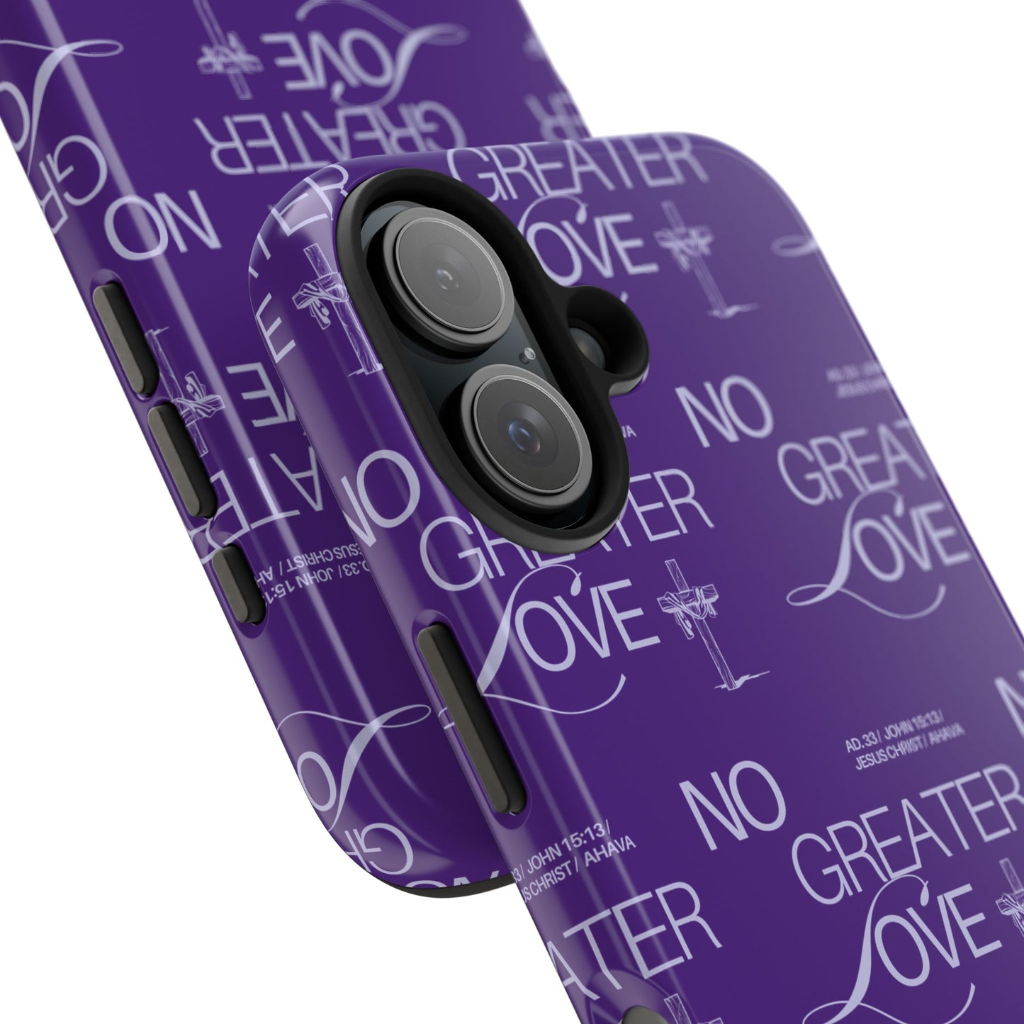 "No Greater Love" Purple Phone Case