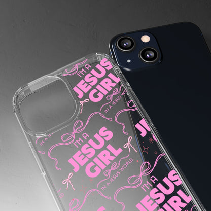 I'm a Jesus Girl Pink Case -Clear