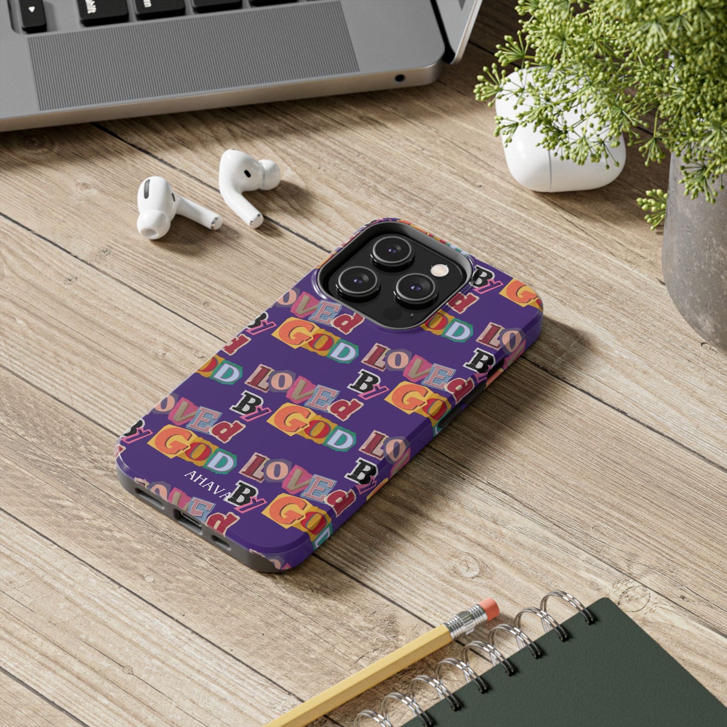 "Loved by God" Purple Phone Case