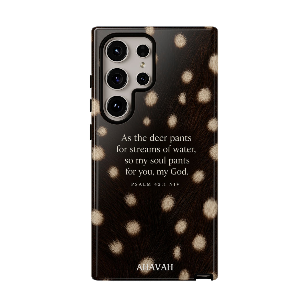 Psalm 42:1 Midnight Fawn Print Phone Case | As the Deer Pants