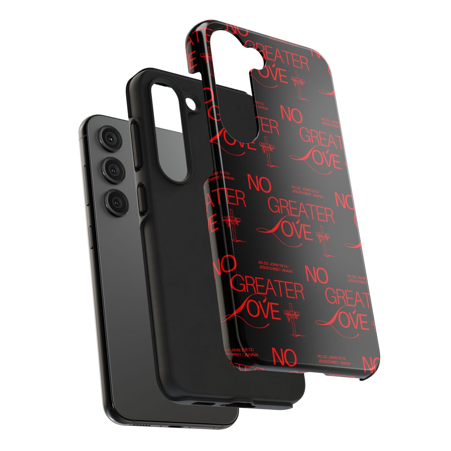 "No Greater Love" Red Phone Case
