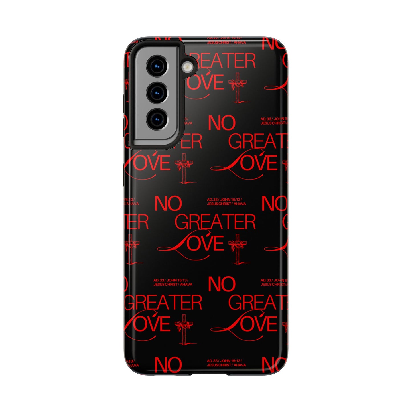 "No Greater Love" Red Phone Case