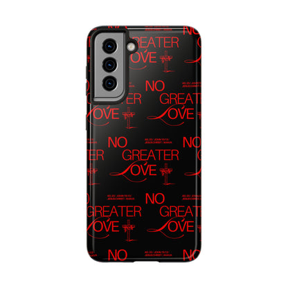 "No Greater Love" Red Phone Case