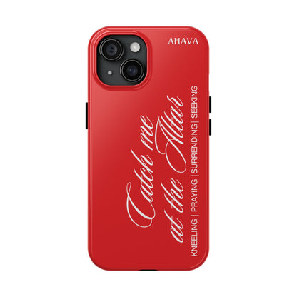 "Catch Me at the Altar" Red Phone Case