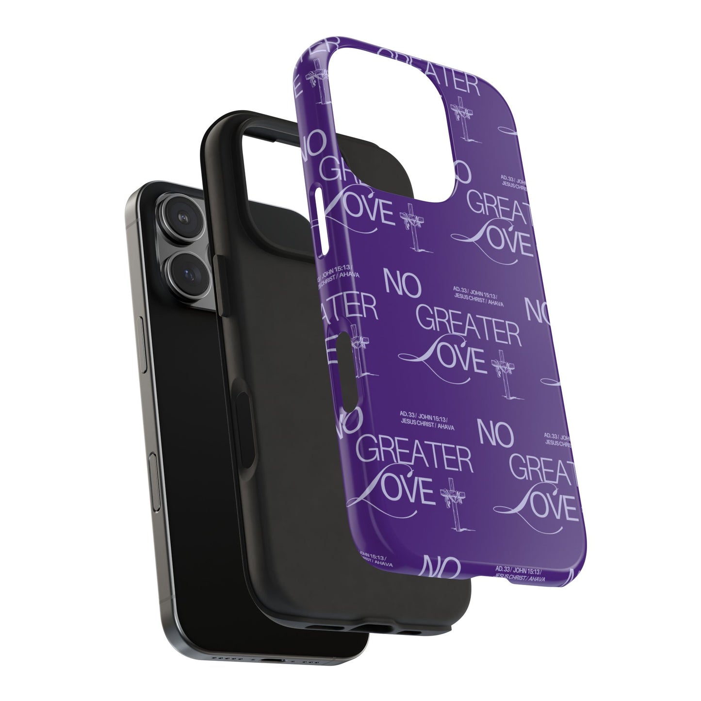 "No Greater Love" Purple Phone Case
