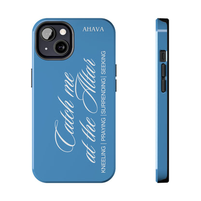 "Catch Me at the Altar" Light Blue Phone Case