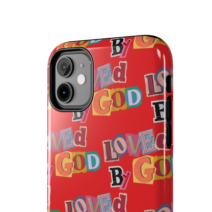 "Loved by God" Red Phone Case