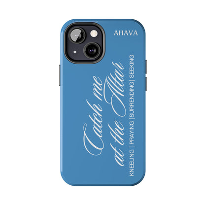 "Catch Me at the Altar" Light Blue Phone Case