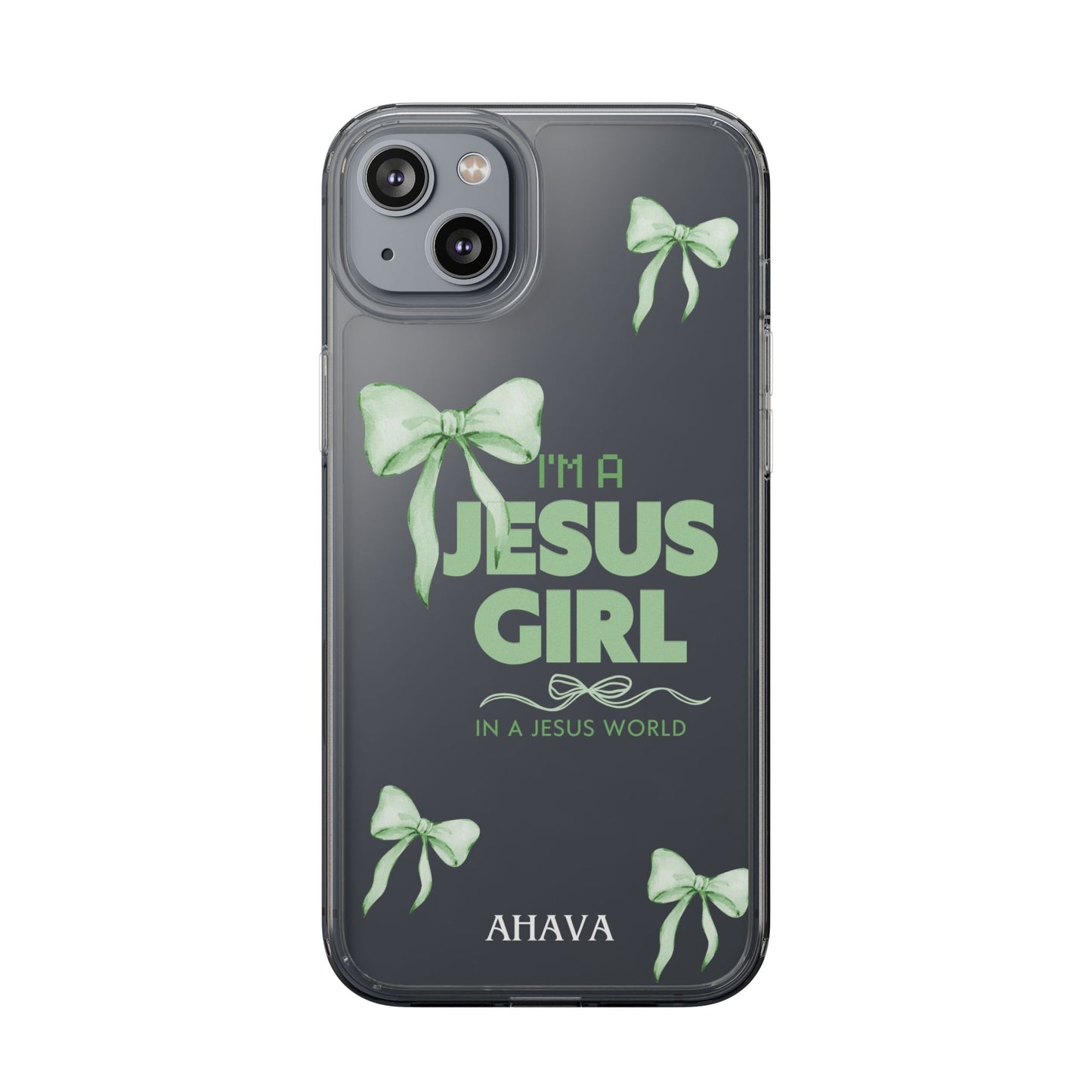 I'm a Jesus Girl Phone Case | Christian Aesthetic Gift for Her | Clear Shockproof Tough Case