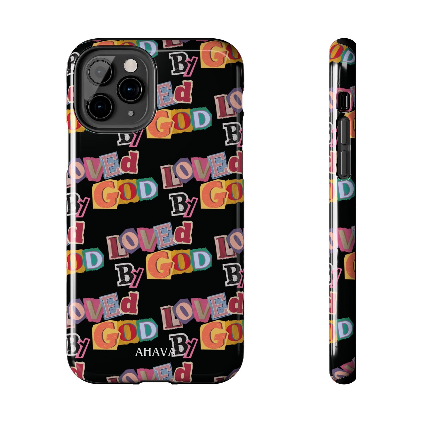 "Loved by God" Black Phone Case