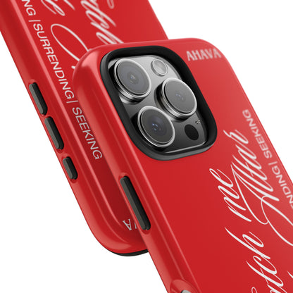 "Catch Me at the Altar" Red Phone Case