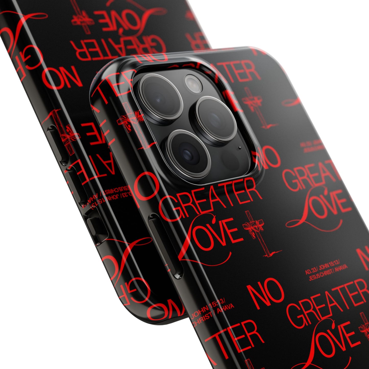 "No Greater Love" Red Phone Case
