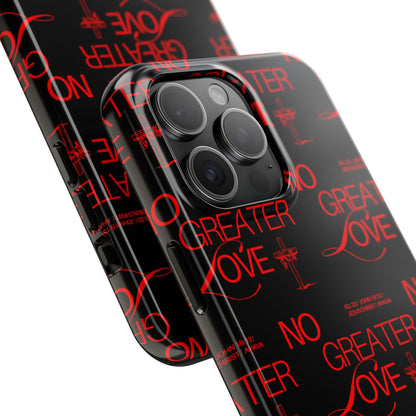 "No Greater Love" Red Phone Case