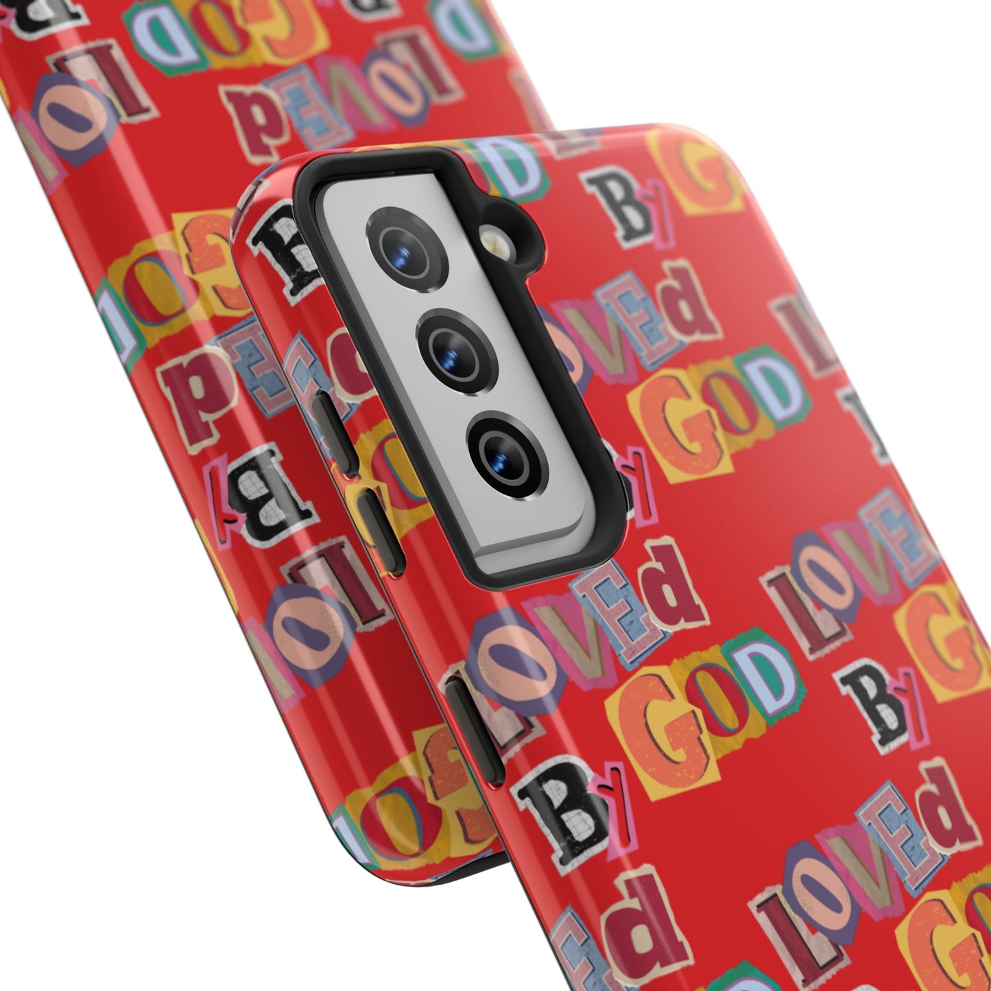 "Loved by God" Red Phone Case