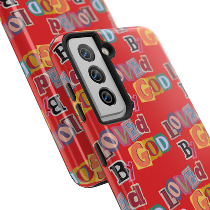 "Loved by God" Red Phone Case