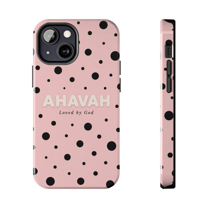 Ahavah Pink Polka Dot Phone Case