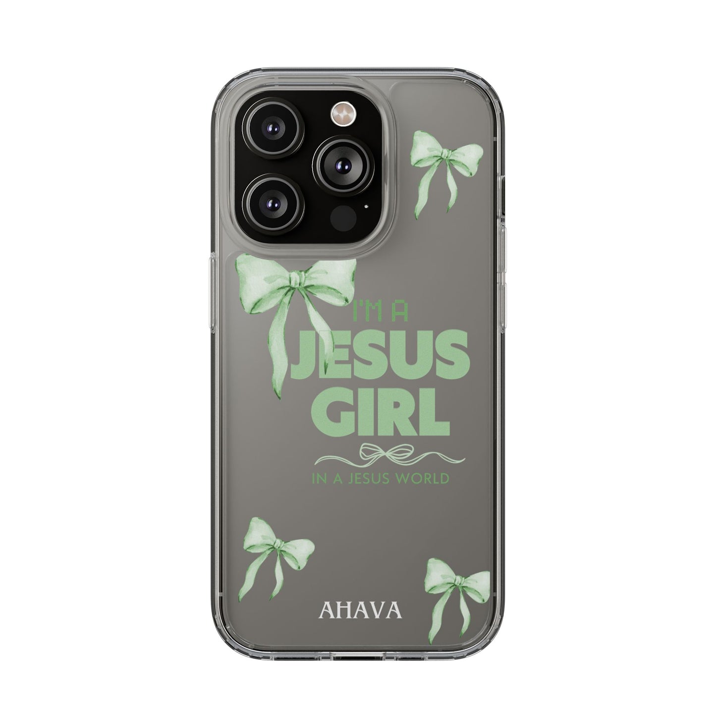 I'm a Jesus Girl Phone Case | Christian Aesthetic Gift for Her | Clear Shockproof Tough Case
