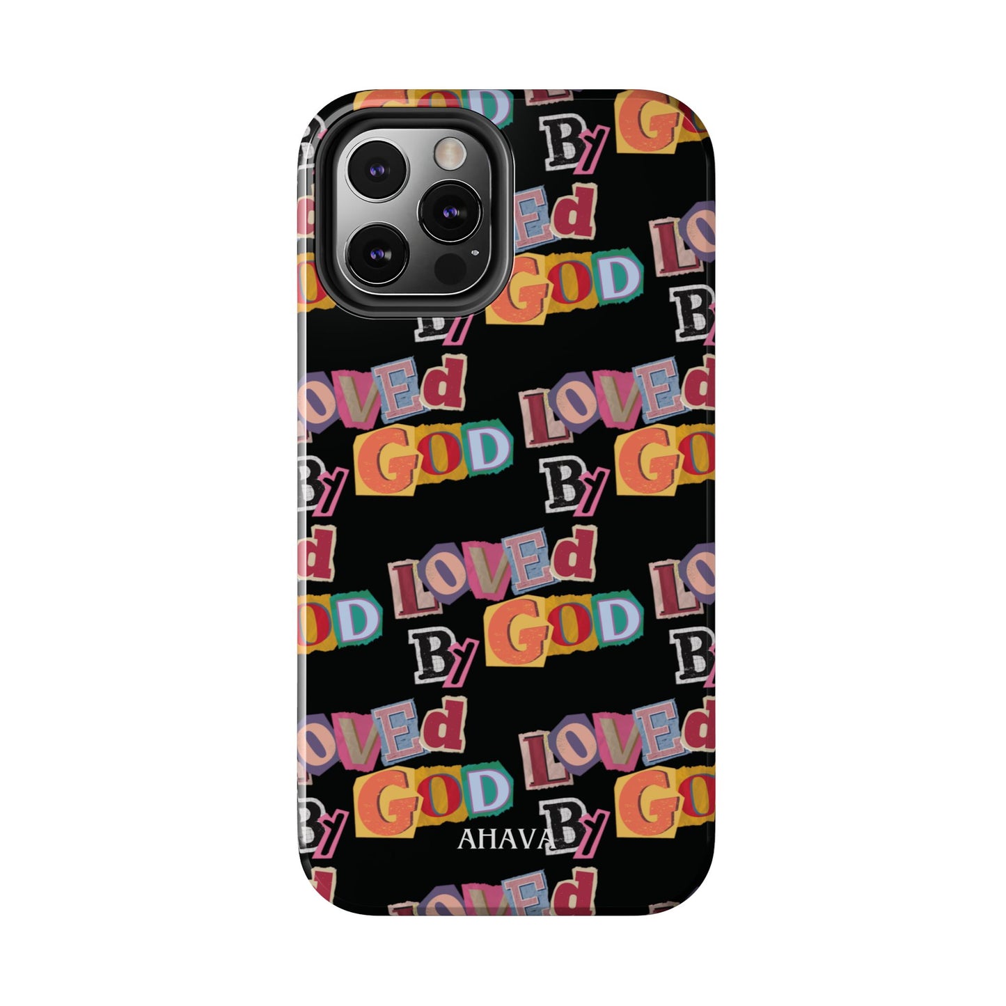 "Loved by God" Black Phone Case