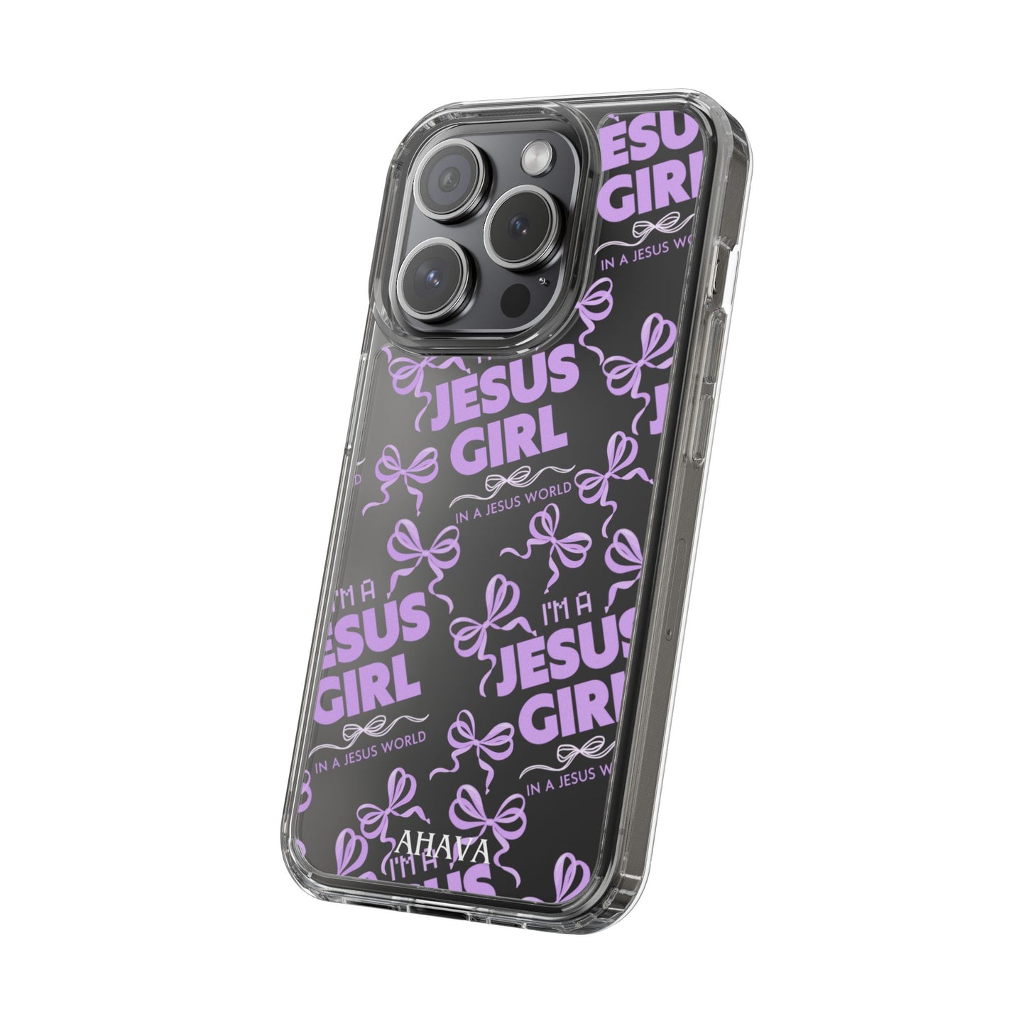 I'm a Jesus Girl Purple Case -Clear