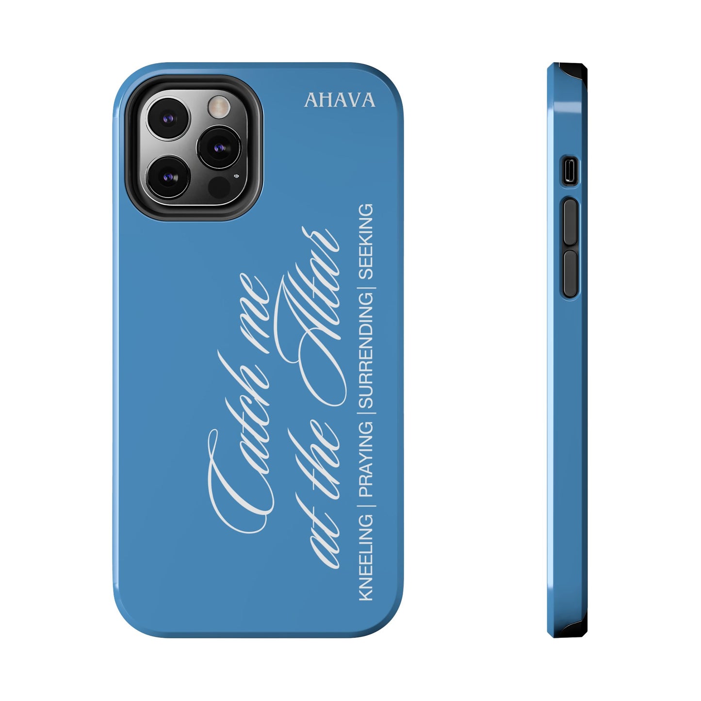 "Catch Me at the Altar" Light Blue Phone Case