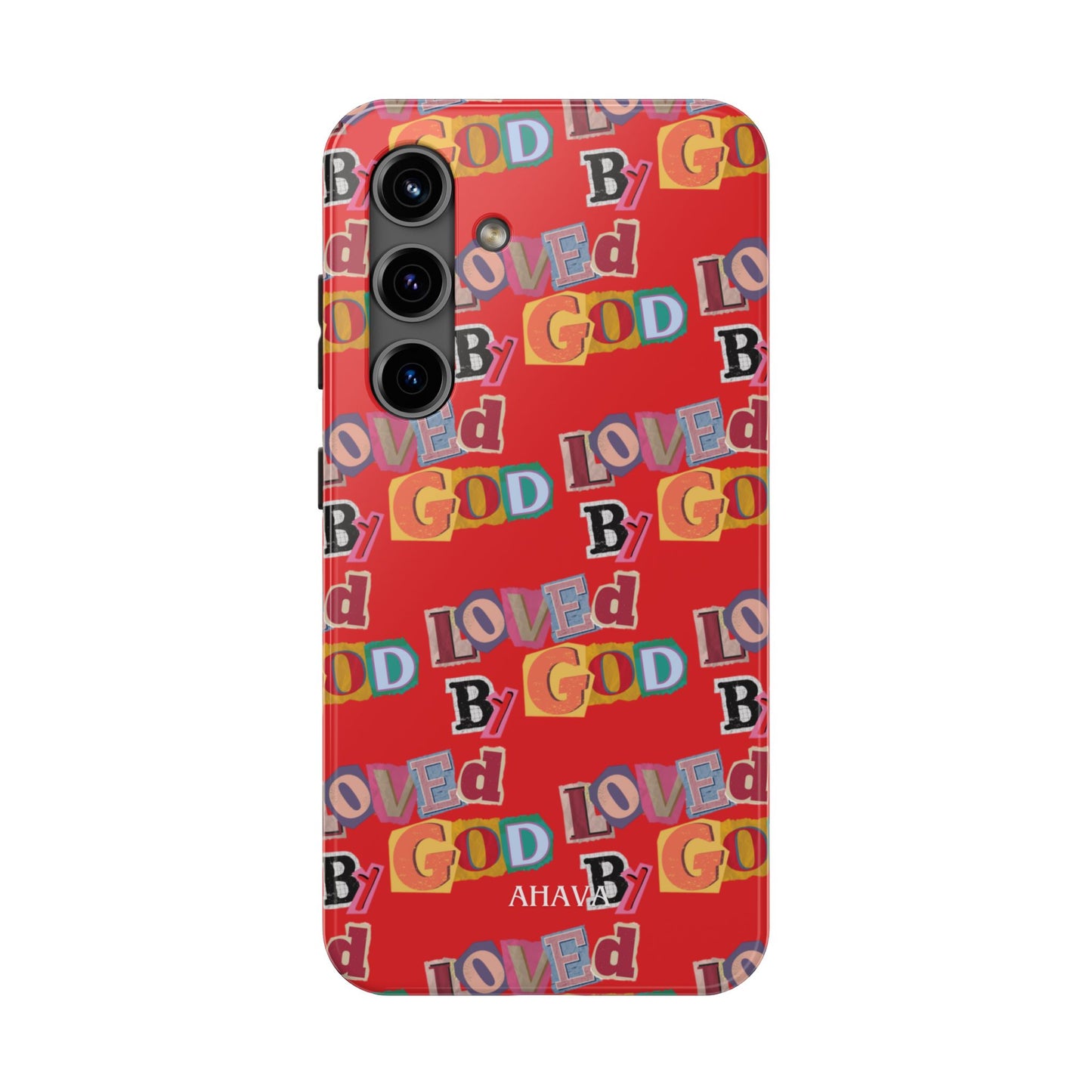 "Loved by God" Red Phone Case