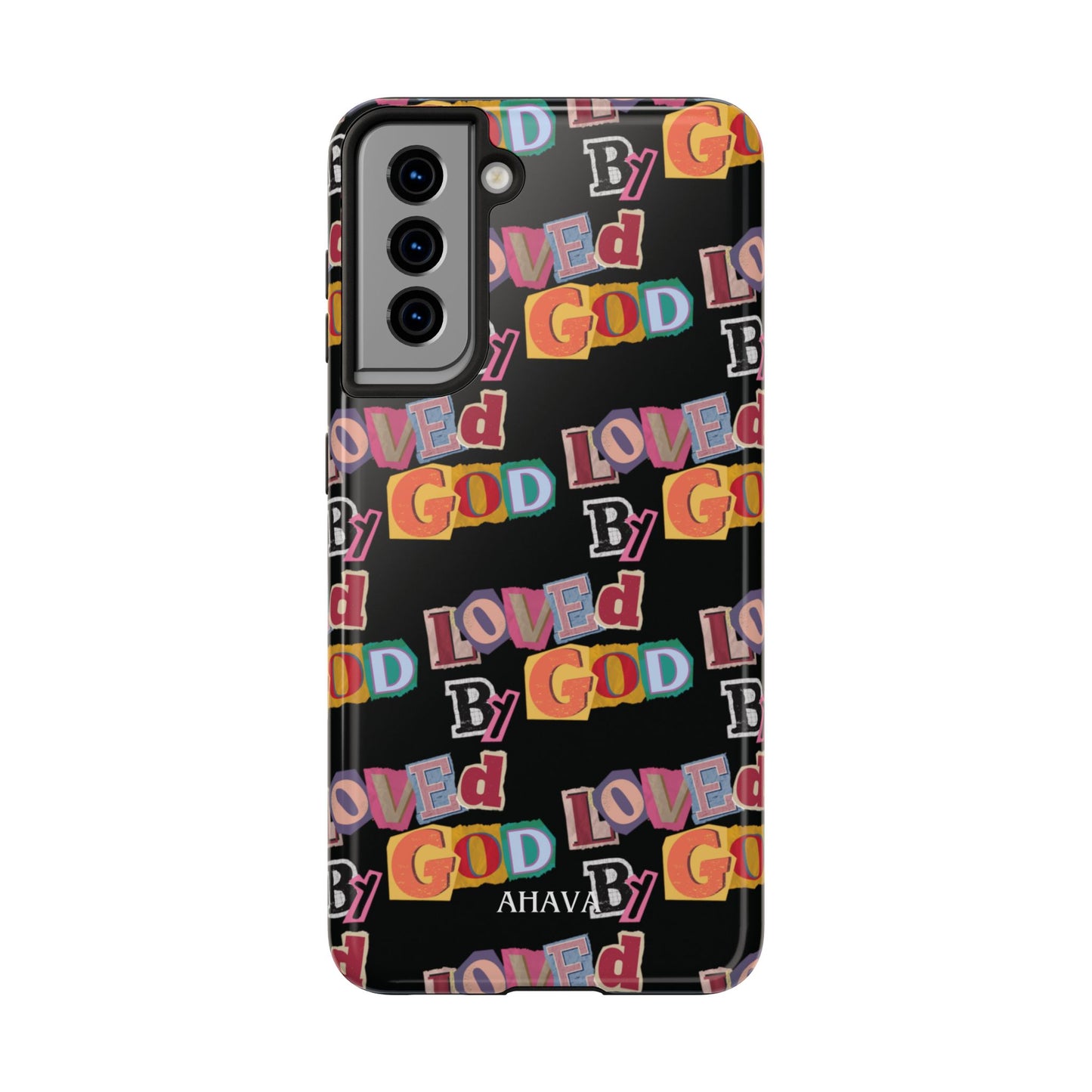 "Loved by God" Black Phone Case
