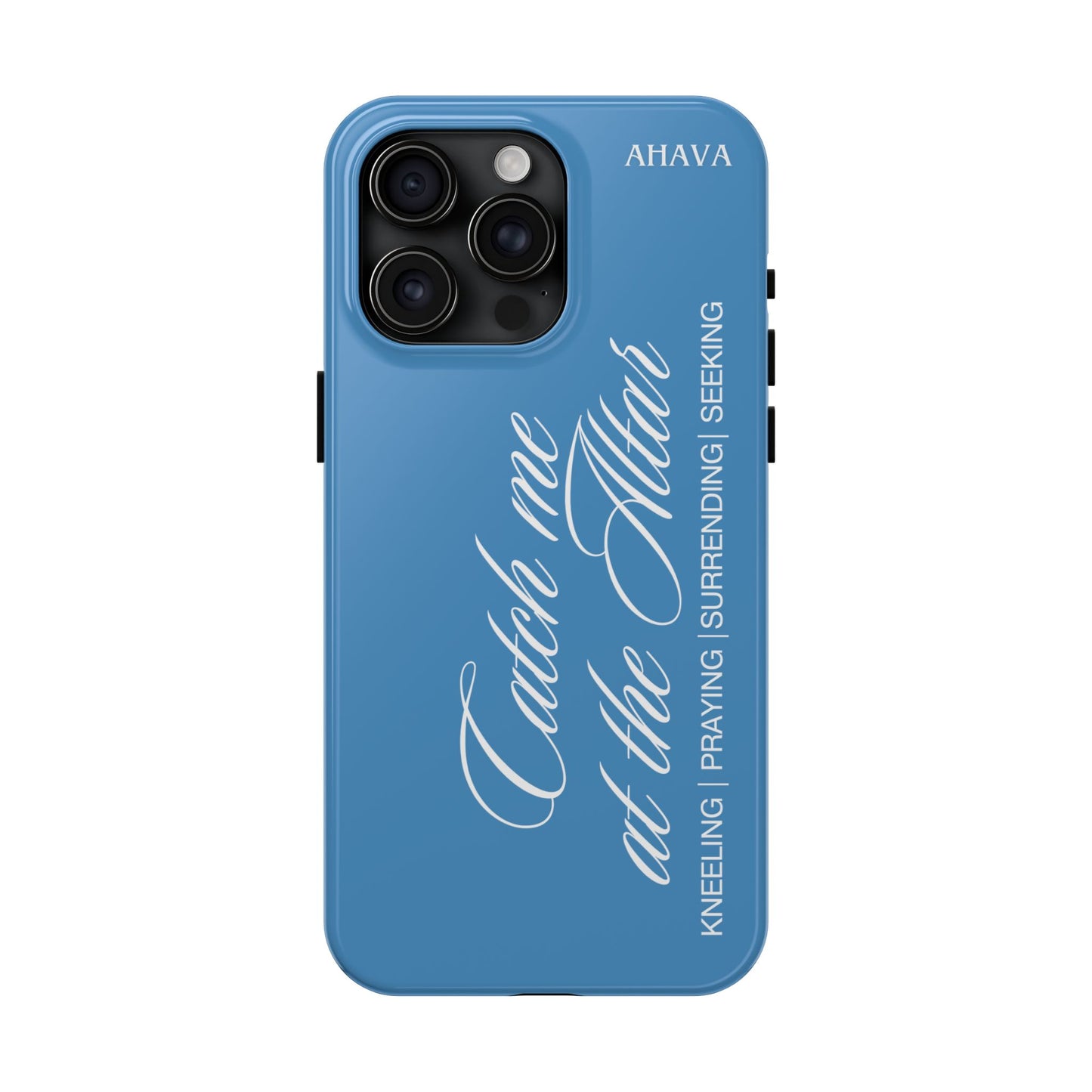"Catch Me at the Altar" Light Blue Phone Case