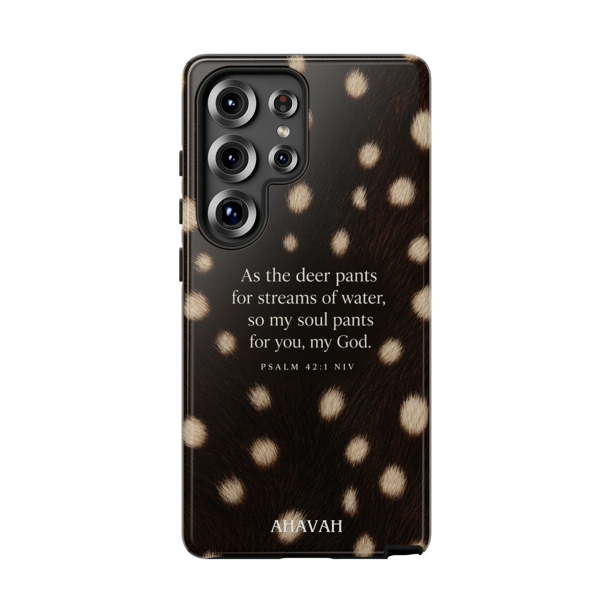 Psalm 42:1 Midnight Fawn Print Phone Case | As the Deer Pants