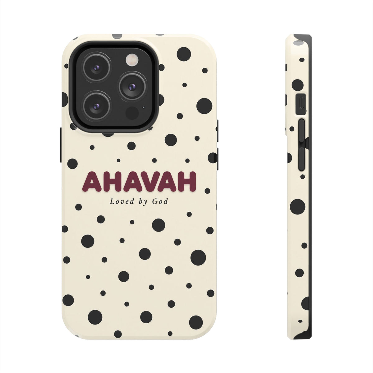 Ahavah Ivory Polka Dots Phone Case