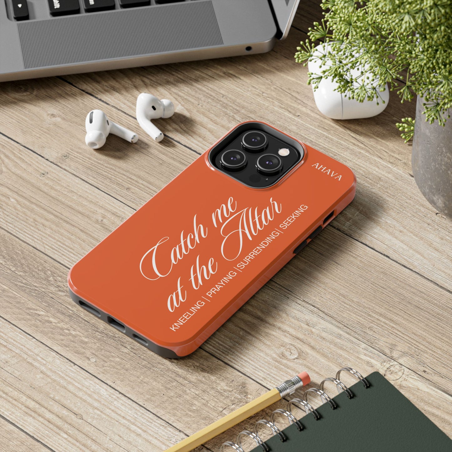 "Catch Me at the Altar" Orange Phone Case