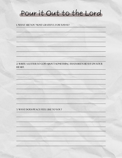 Pour it Out: A Heart-to-Heaven Journal