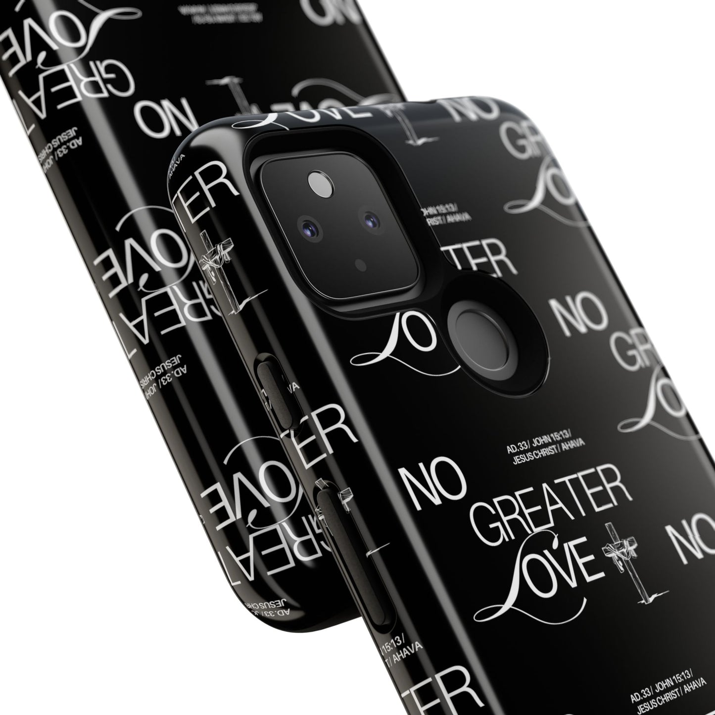 "No Greater Love" Black Phone Case