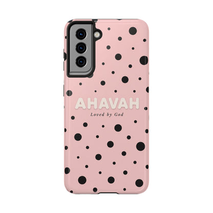 Ahavah Pink Polka Dot Phone Case
