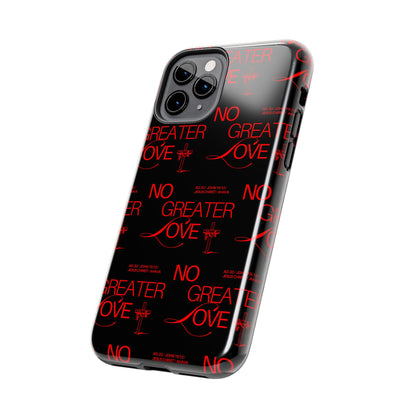 "No Greater Love" Red Phone Case