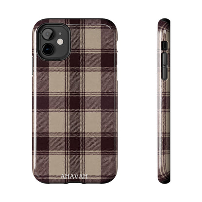 Abba’s Embrace | Warm Teddy Plaid Phone Case