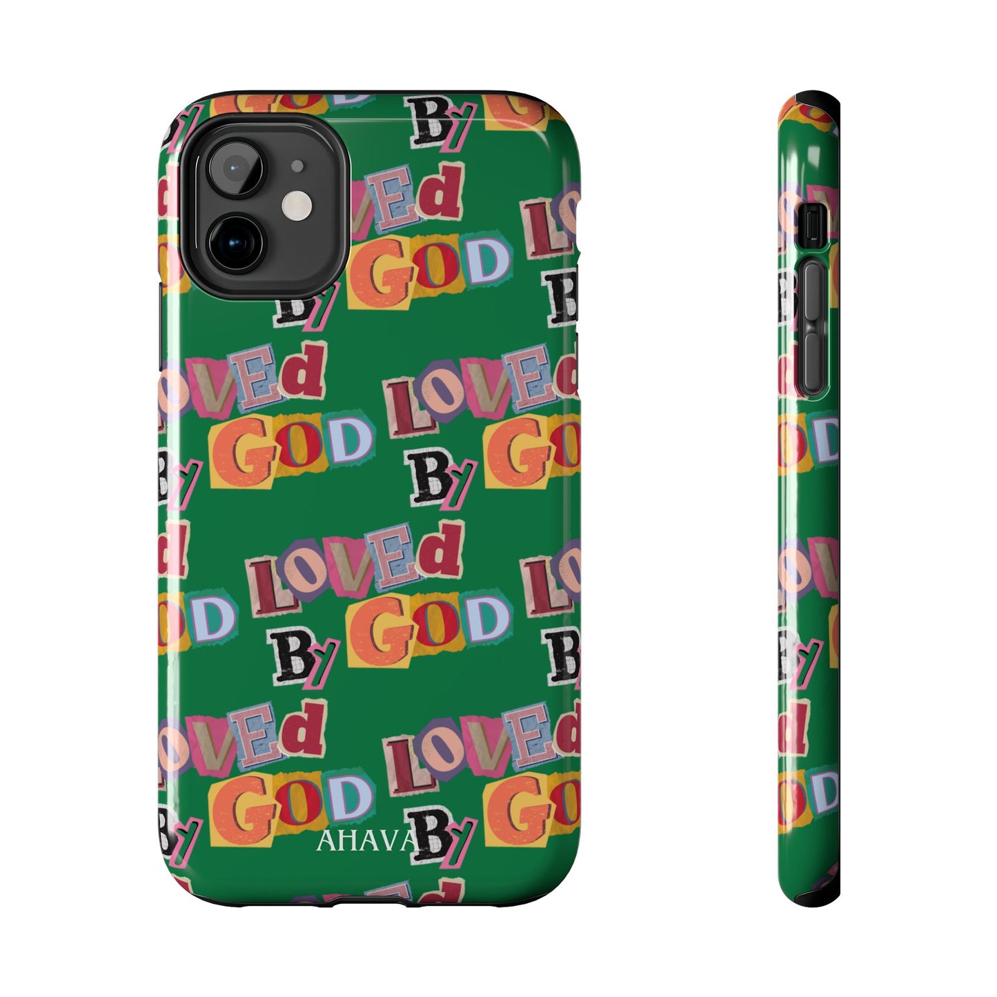 "Loved by God" Green Phone Case