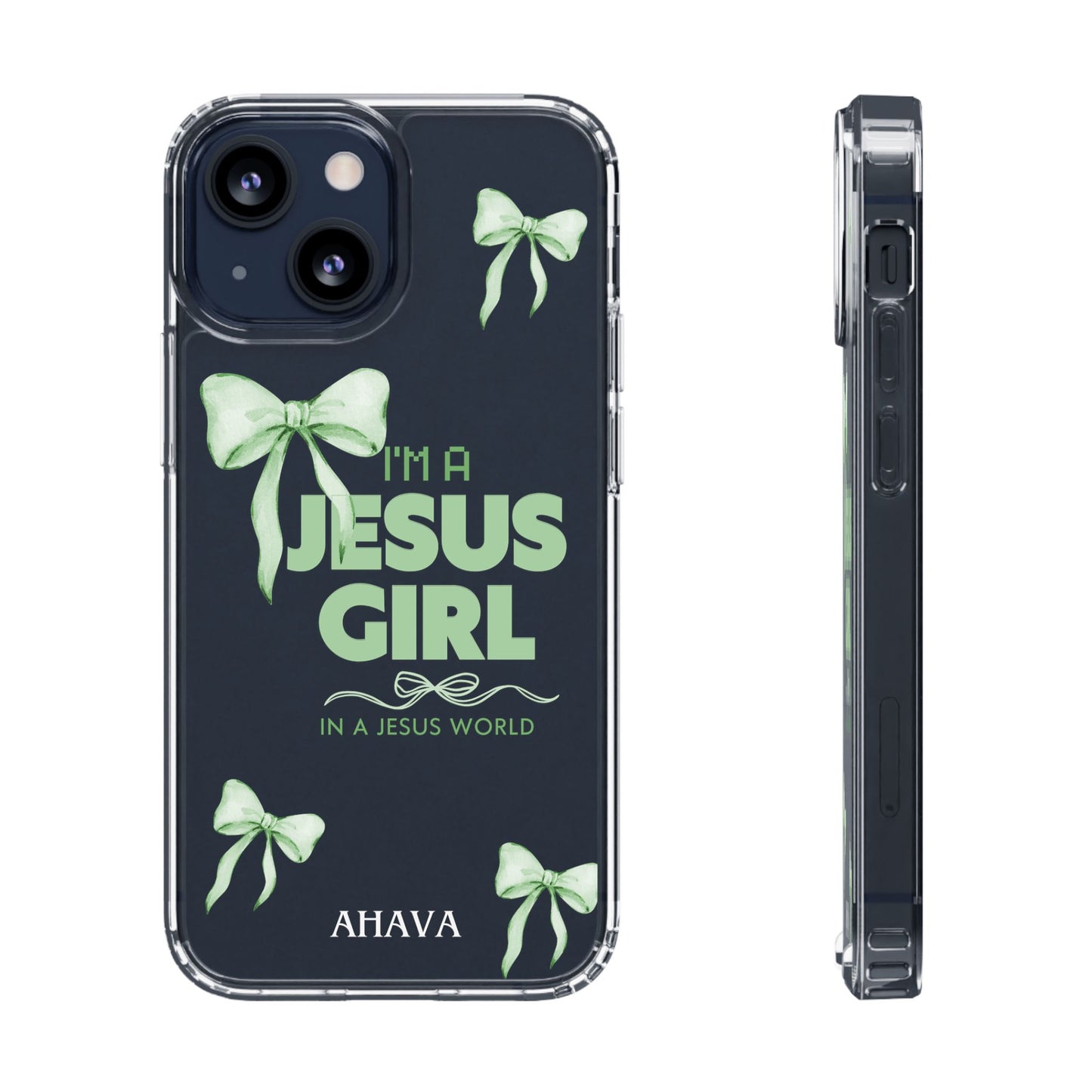 I'm a Jesus Girl Phone Case | Christian Aesthetic Gift for Her | Clear Shockproof Tough Case