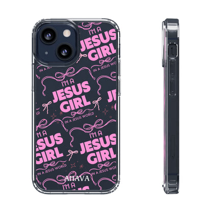 I'm a Jesus Girl Pink Case -Clear