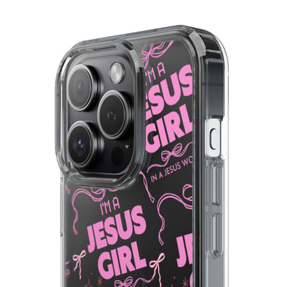 I'm a Jesus Girl Pink Case -Clear