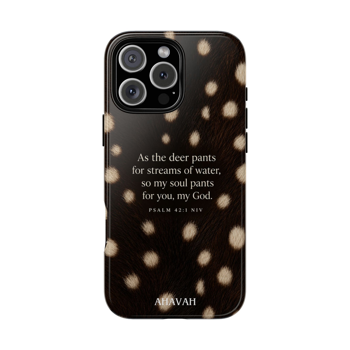 Psalm 42:1 Midnight Fawn Print Phone Case | As the Deer Pants