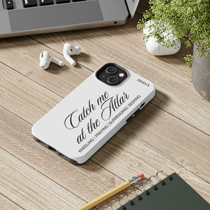 "Catch Me at the Altar" White Phone Case