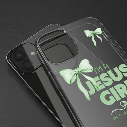I'm a Jesus Girl Phone Case | Christian Aesthetic Gift for Her | Clear Shockproof Tough Case