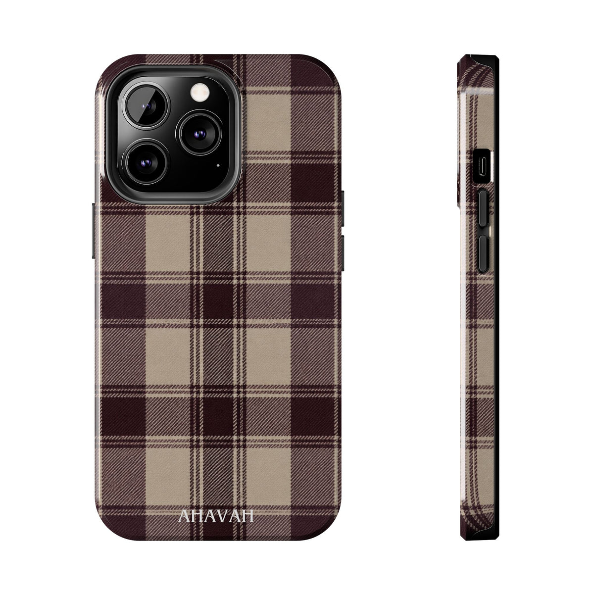 Abba’s Embrace | Warm Teddy Plaid Phone Case