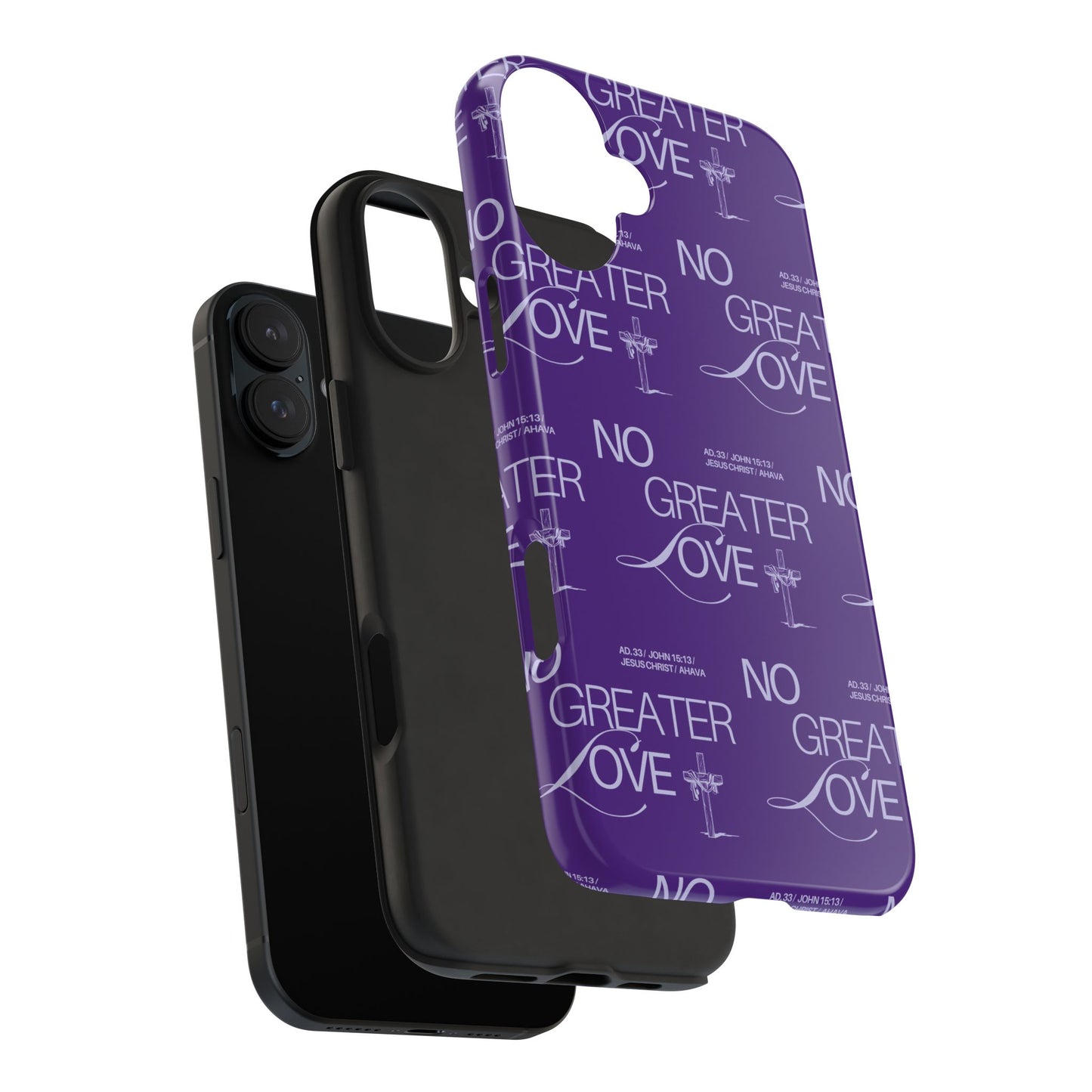 "No Greater Love" Purple Phone Case
