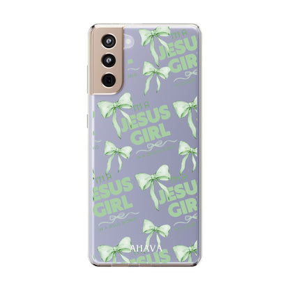 I'm a Jesus Girl Green Case -Clear