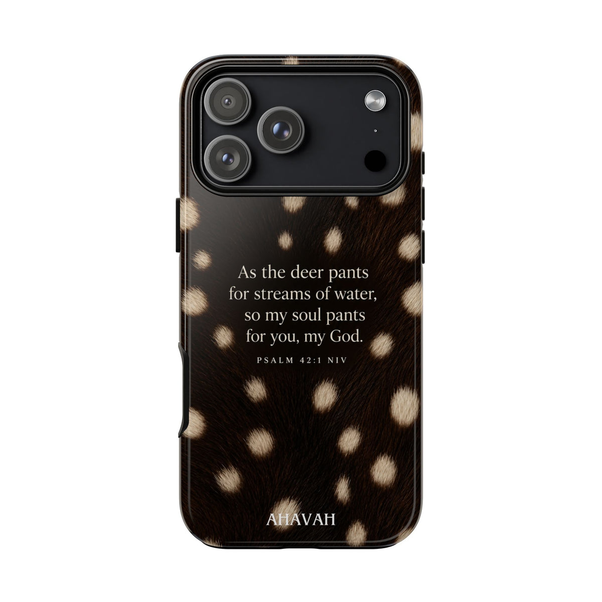 Psalm 42:1 Midnight Fawn Print Phone Case | As the Deer Pants